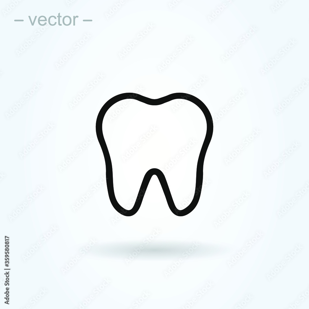 Dental Treatment and Tooth. Line art simple vector modern icon design illustration. Dental Treatment and Tooth. Line art simple vector modern icon design illustration.