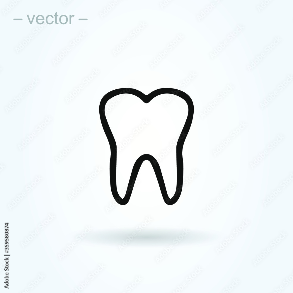 Dental Treatment and Tooth. Line art simple vector modern icon design illustration. Dental Treatment and Tooth. Line art simple vector modern icon design illustration.