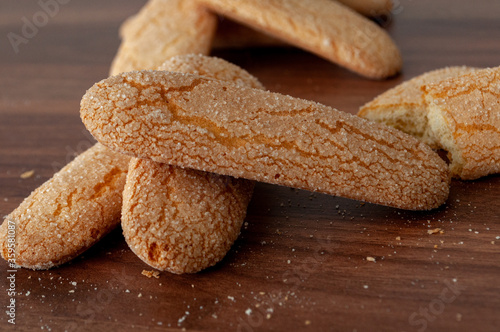ladyfingers cookies on a wooden table