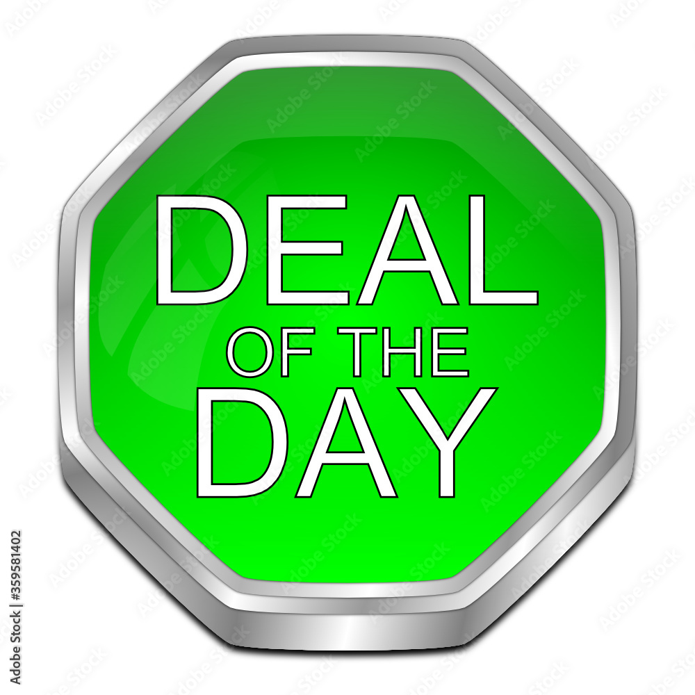 Deal of the Day Button - 3D illustration Deal of the Day Button - 3D illustration