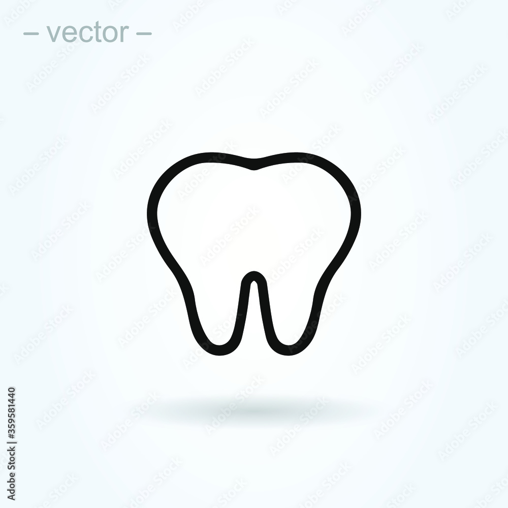 Dental Treatment and Tooth. Line art simple vector modern icon design illustration. Dental Treatment and Tooth. Line art simple vector modern icon design illustration.