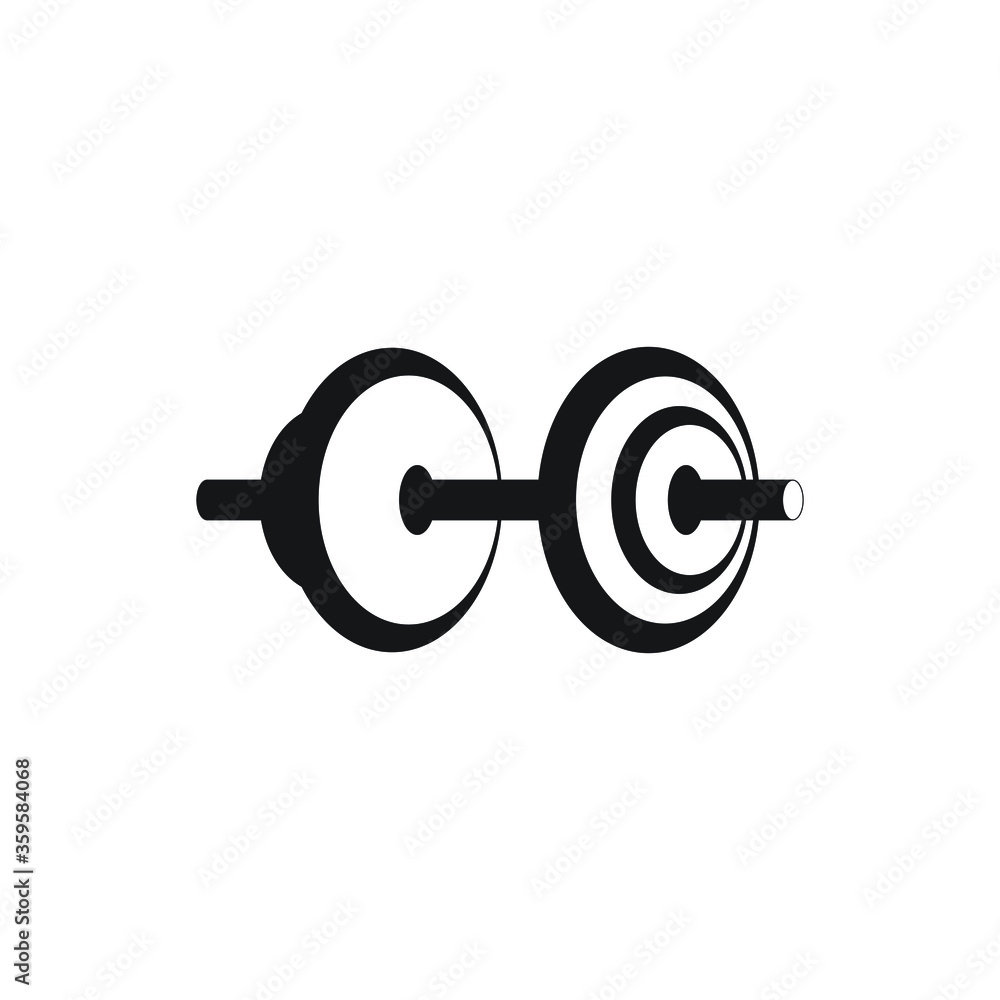 Fototapeta premium Dumbbell icon design isolated on white background