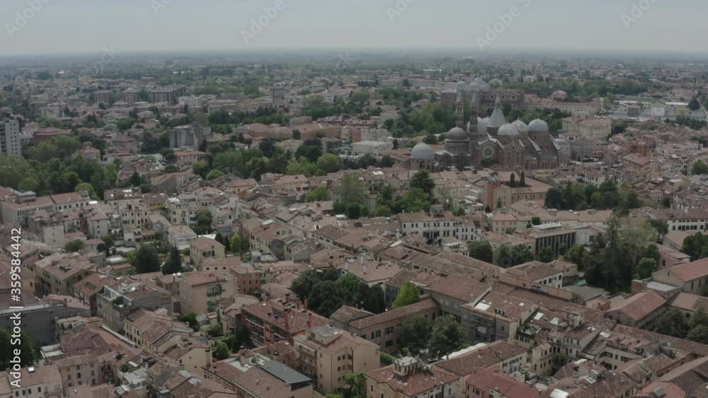 Italy Padua city drone shot 4K landscape Italy Padua city drone shot 4K landscape