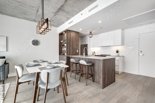 Canvas Print Brand new luxury Canadian style furnished and staged apartment in condominium wi