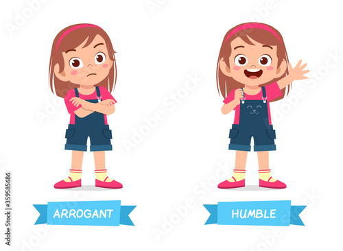 cute example of opposite word antonym for kid