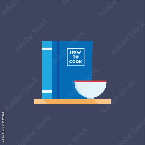 cooking book with bowl
