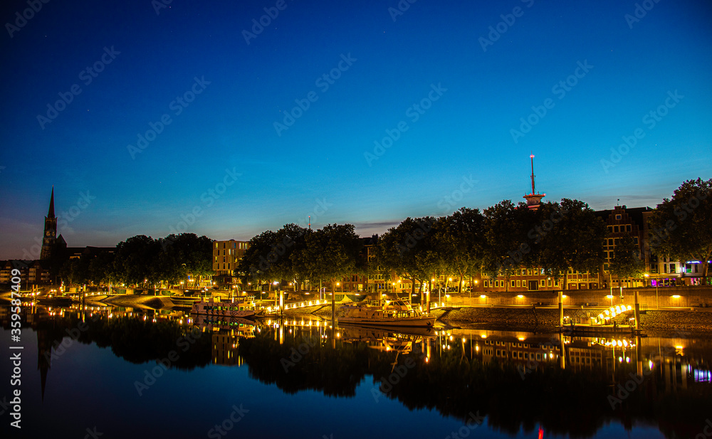 Bremen Skyline bei Nacht