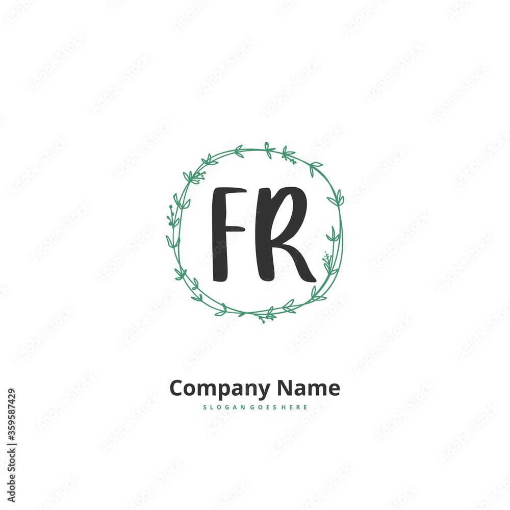 F R FR Initial handwriting and signature logo design with circle. Beautiful design handwritten logo for fashion, team, wedding, luxury logo. F R FR Initial handwriting and signature logo design with circle. Beautiful design handwritten logo for fashion, team, wedding, luxury logo.