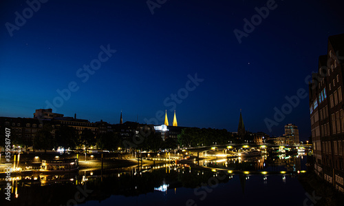 Bremen Schlachte bei Nacht