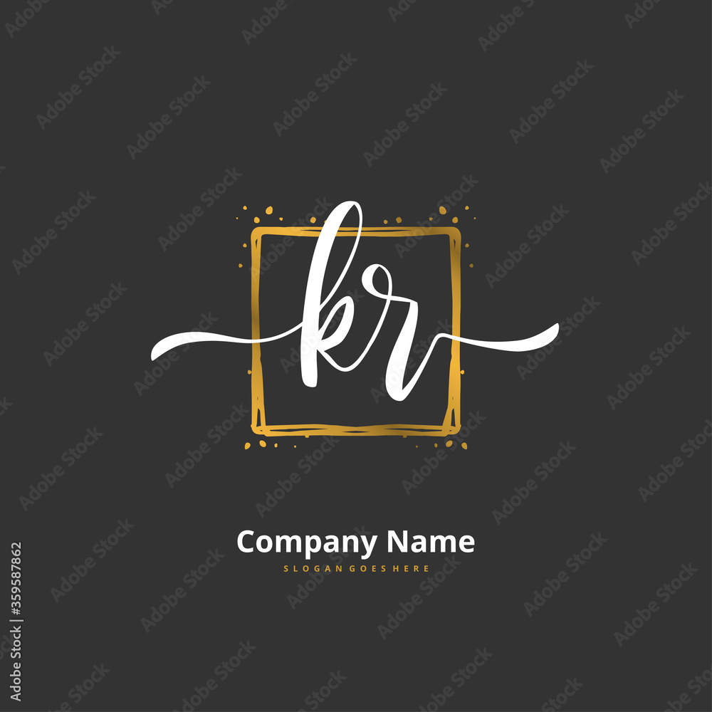 K R KR Initial handwriting and signature logo design with circle. Beautiful design handwritten logo for fashion, team, wedding, luxury logo. K R KR Initial handwriting and signature logo design with circle. Beautiful design handwritten logo for fashion, team, wedding, luxury logo.