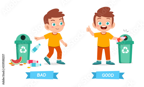 cute example of opposite word antonym for kid