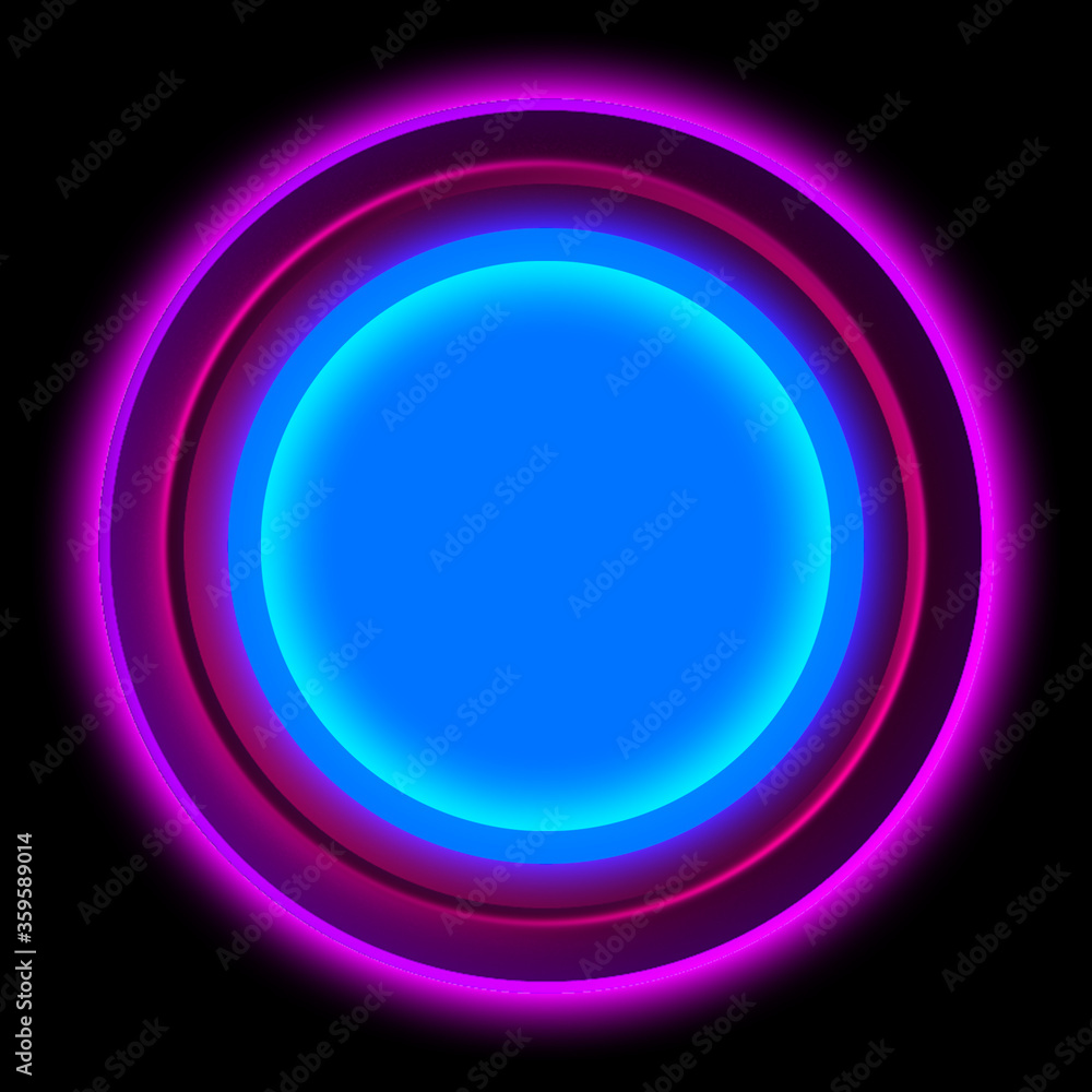 Neon blue purple circle button Neon blue purple circle button