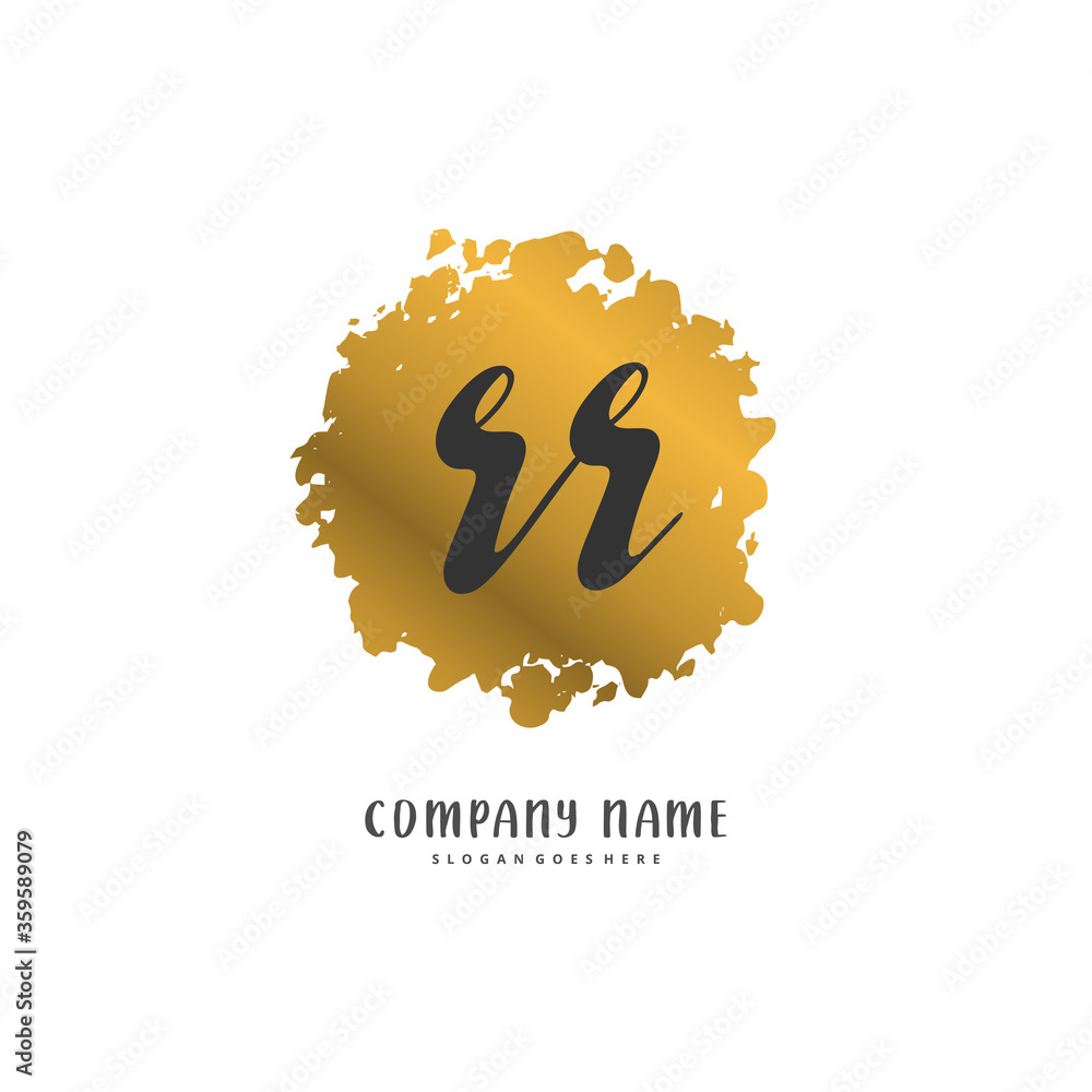 R RR Initial handwriting and signature logo design with circle. Beautiful design handwritten logo for fashion, team, wedding, luxury logo. R RR Initial handwriting and signature logo design with circle. Beautiful design handwritten logo for fashion, team, wedding, luxury logo.