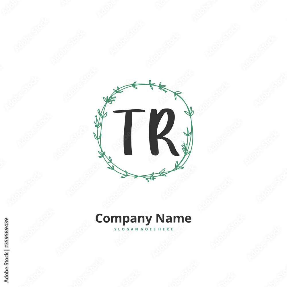 T R TR Initial handwriting and signature logo design with circle. Beautiful design handwritten logo for fashion, team, wedding, luxury logo. T R TR Initial handwriting and signature logo design with circle. Beautiful design handwritten logo for fashion, team, wedding, luxury logo.