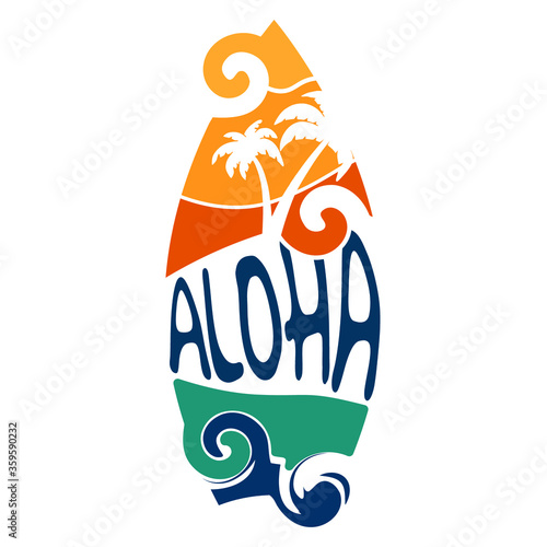 Aloha. A typographical design for aloha and Hawaii. Grunge design aloha Hawaii.