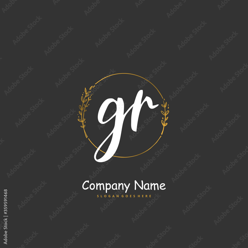 G R GR Initial handwriting and signature logo design with circle. Beautiful design handwritten logo for fashion, team, wedding, luxury logo. G R GR Initial handwriting and signature logo design with circle. Beautiful design handwritten logo for fashion, team, wedding, luxury logo.