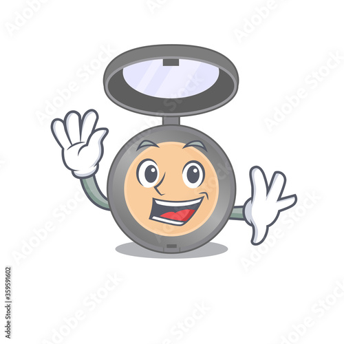 A charismatic highlighter mascot design concept smiling and waving hand