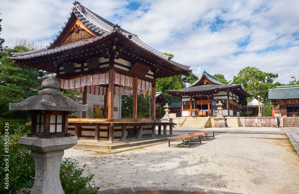 Shikichi-jinja Shrine (Wara-tenjin). Kyoto. Japan