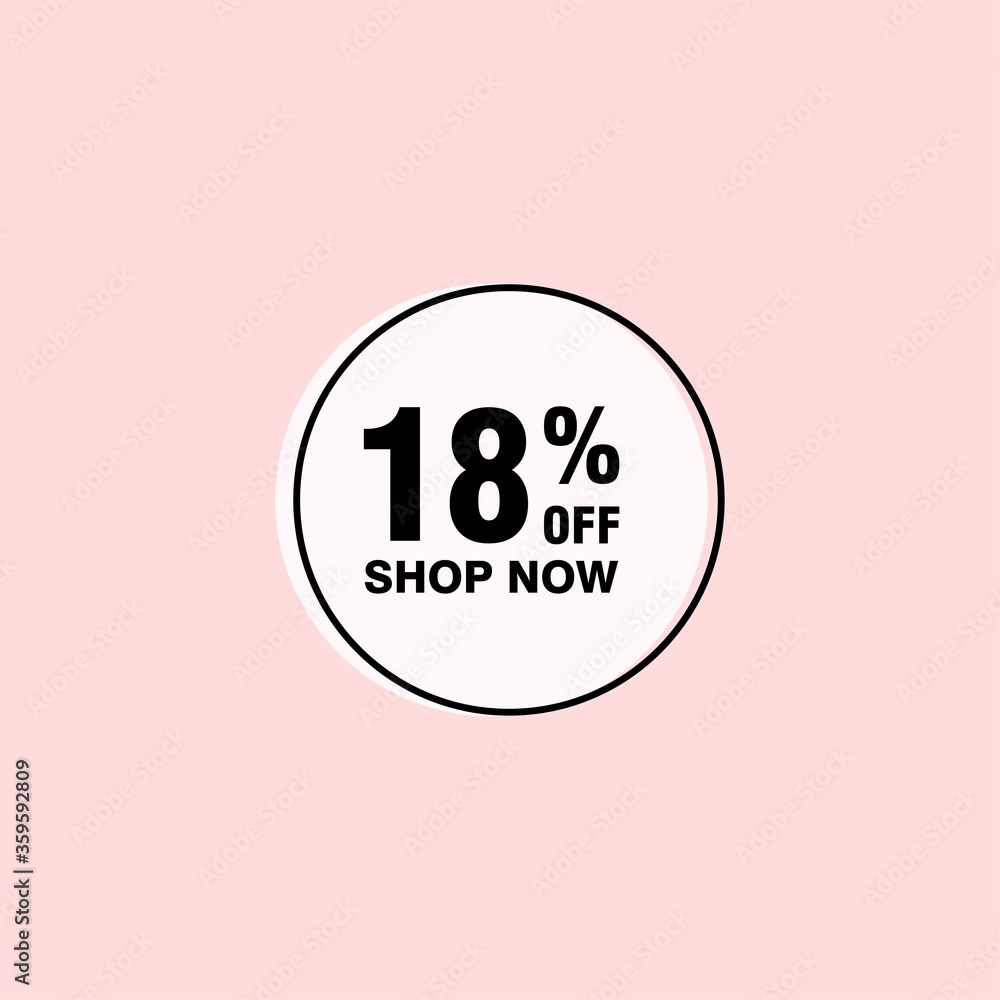 18 discount, Sales Vector badges for Labels, , Stickers, Banners, Tags, Web Stickers, New offer. Discount origami sign banner 18 discount, Sales Vector badges for Labels, , Stickers, Banners, Tags, Web Stickers, New offer. Discount origami sign banner