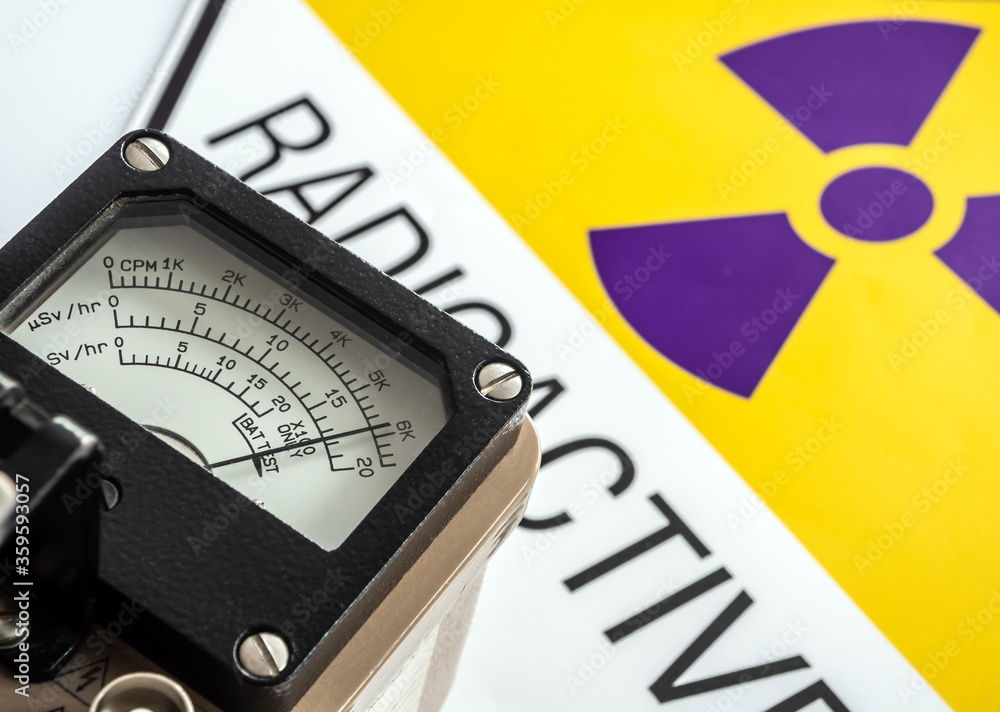 Radiation measurement with radiation survey meter, Hand-held radiation  survey instrument detecting ilustración de Stock | Adobe Stock