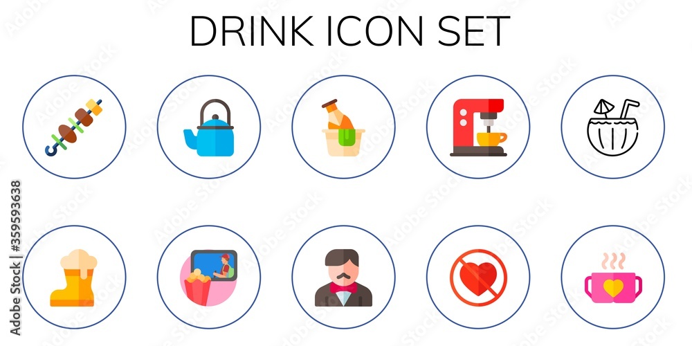 drink icon set drink icon set