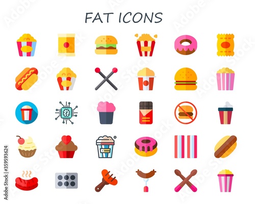 Modern Simple Set of fat Vector flat Icons