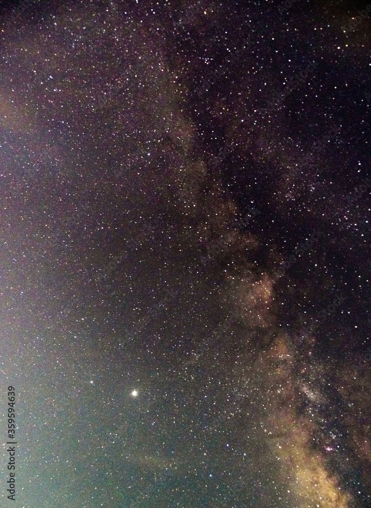 starry night sky with stars and the nebula