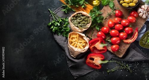 Fototapeta Naklejka Na Ścianę i Meble -  Italian food ingredients