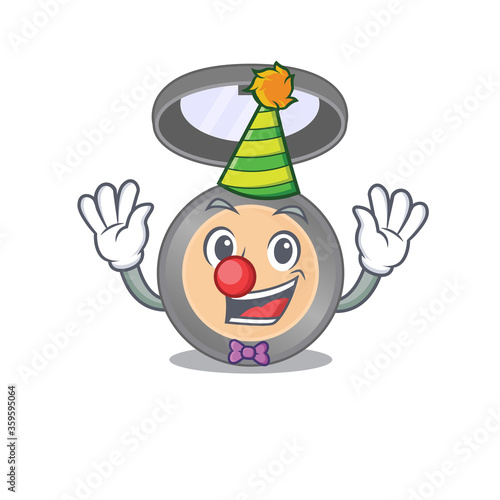 Friendly clown highlighter in mascot design concept
