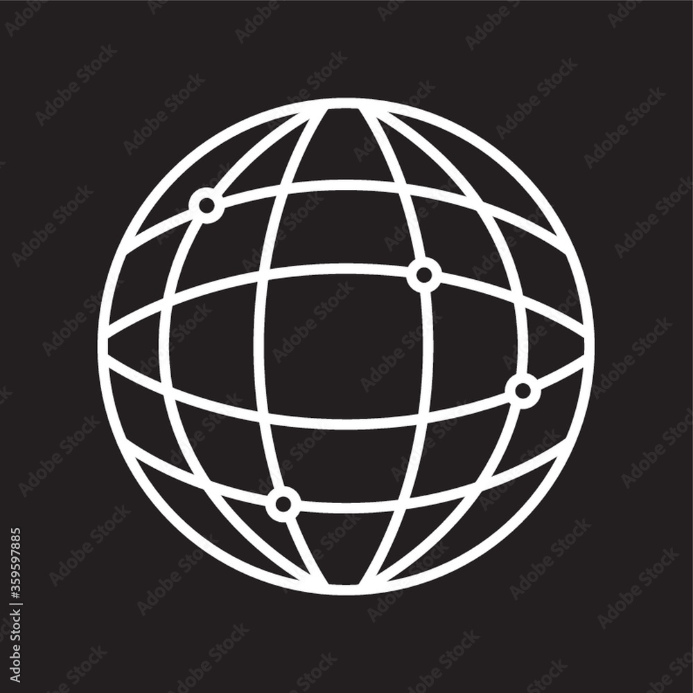 Globe icon. Globe icon.