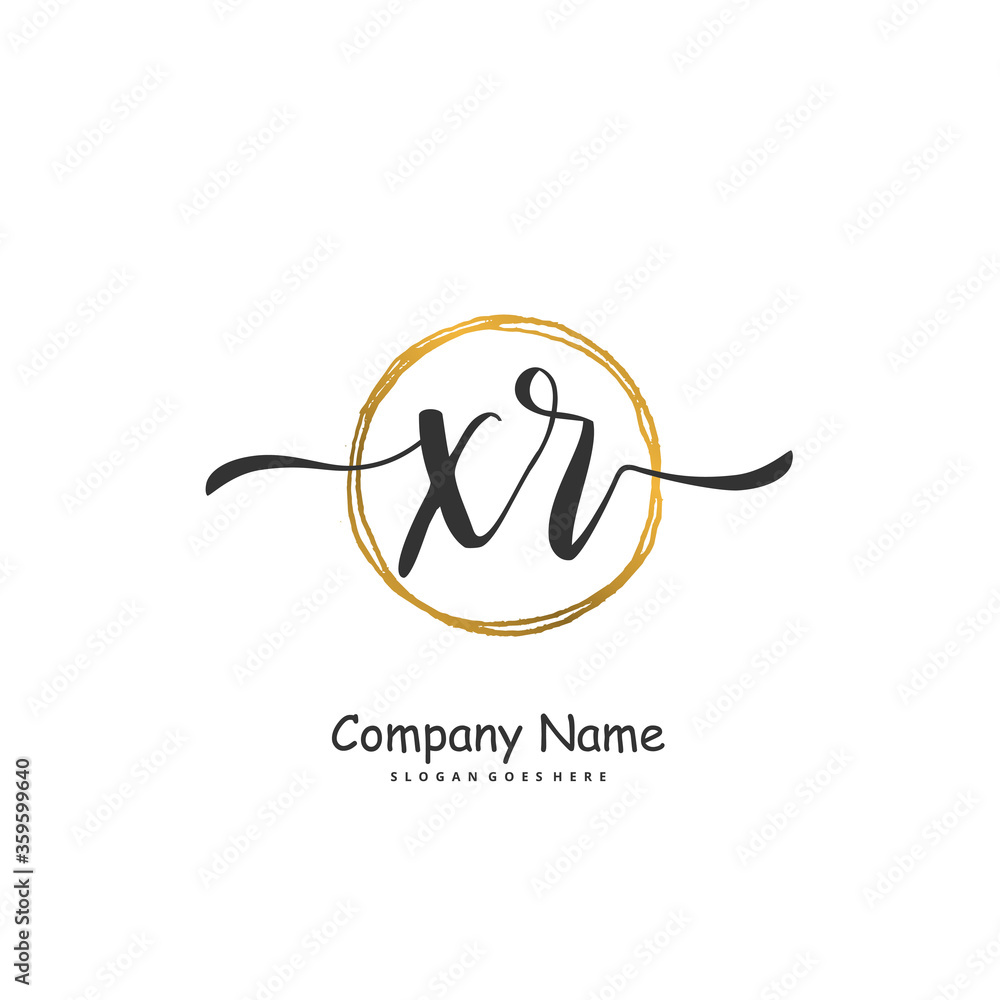 X R XR Initial handwriting and signature logo design with circle. Beautiful design handwritten logo for fashion, team, wedding, luxury logo. X R XR Initial handwriting and signature logo design with circle. Beautiful design handwritten logo for fashion, team, wedding, luxury logo.