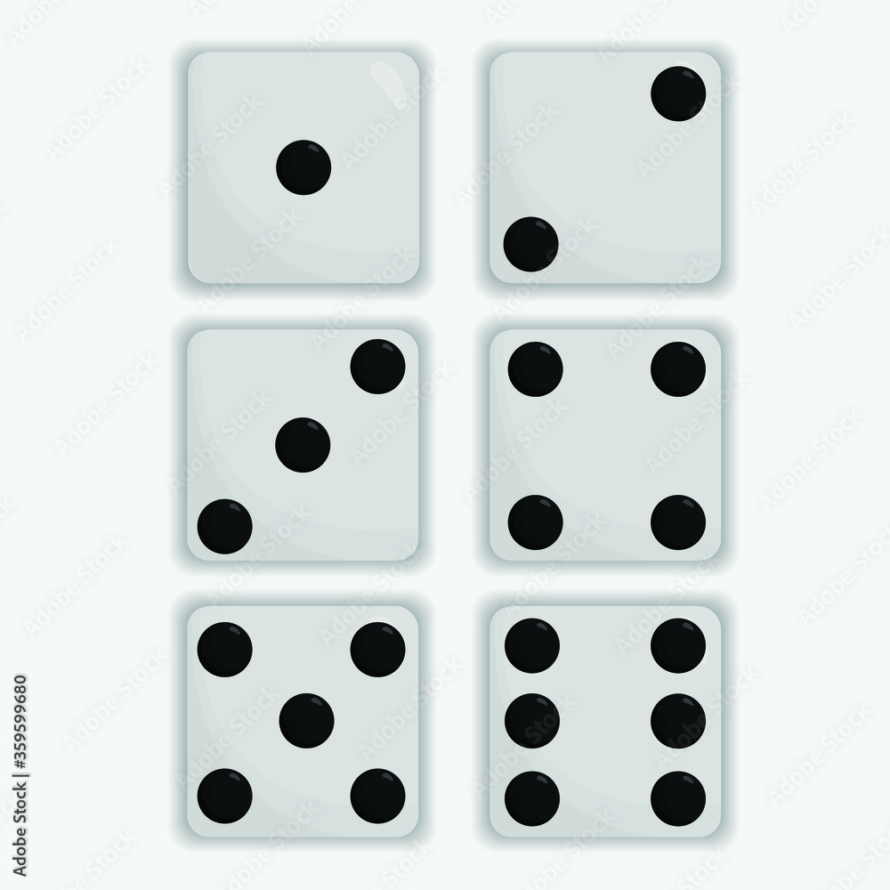 dominoes / Dice on white background vector illustration dominoes / Dice on white background vector illustration