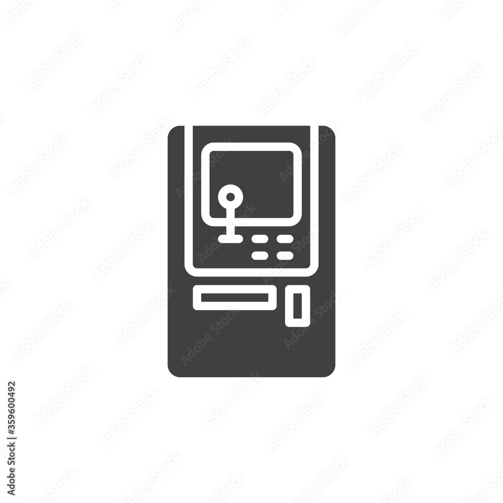 Arcade game machine vector icon. filled flat sign for mobile concept and web design. Arcade Video Game glyph icon. Symbol, logo illustration. Vector graphics Arcade game machine vector icon. filled flat sign for mobile concept and web design. Arcade Video Game glyph icon. Symbol, logo illustration. Vector graphics