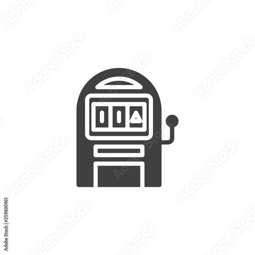 Slot machine vector icon. filled flat sign for mobile concept and web design. Casino slot machine glyph icon. Symbol, logo illustration. Vector graphics