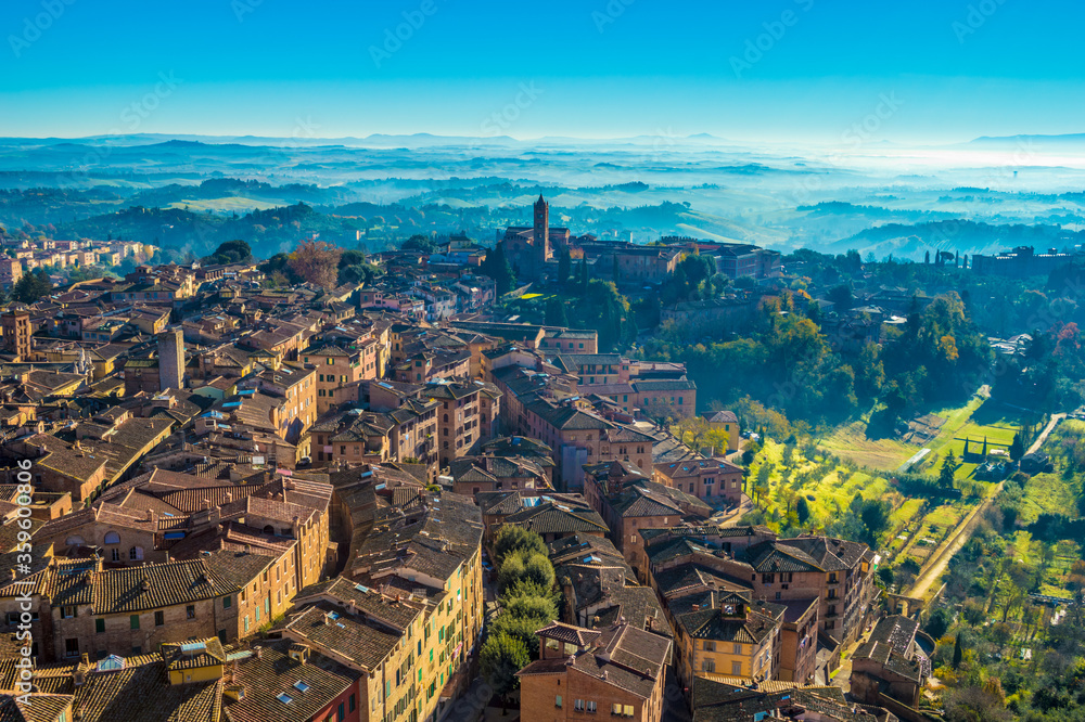 Siena cityscape panorama