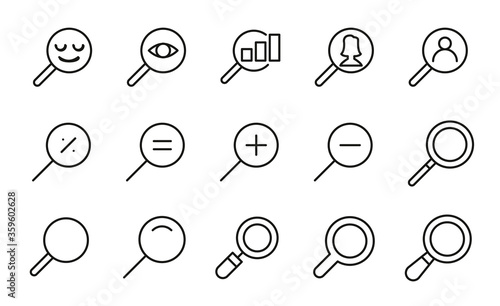 Icon set of search.