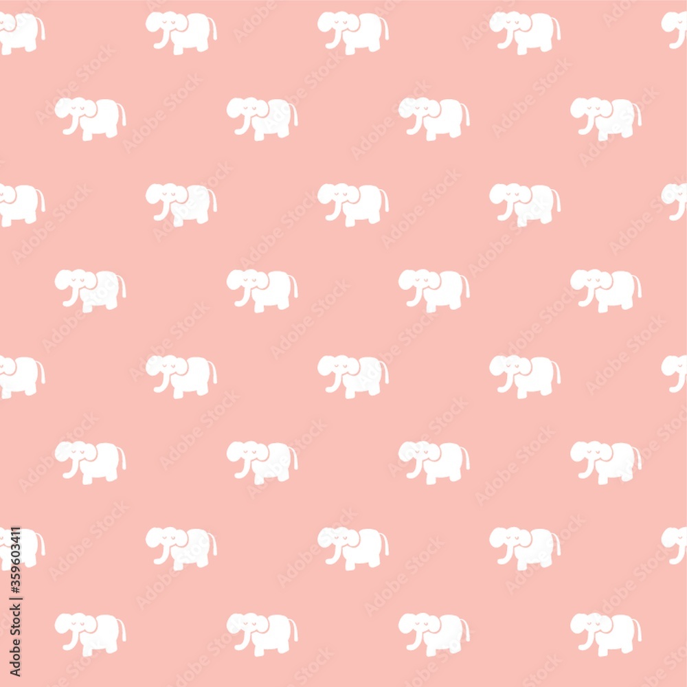 A seamless elephant background illustration.