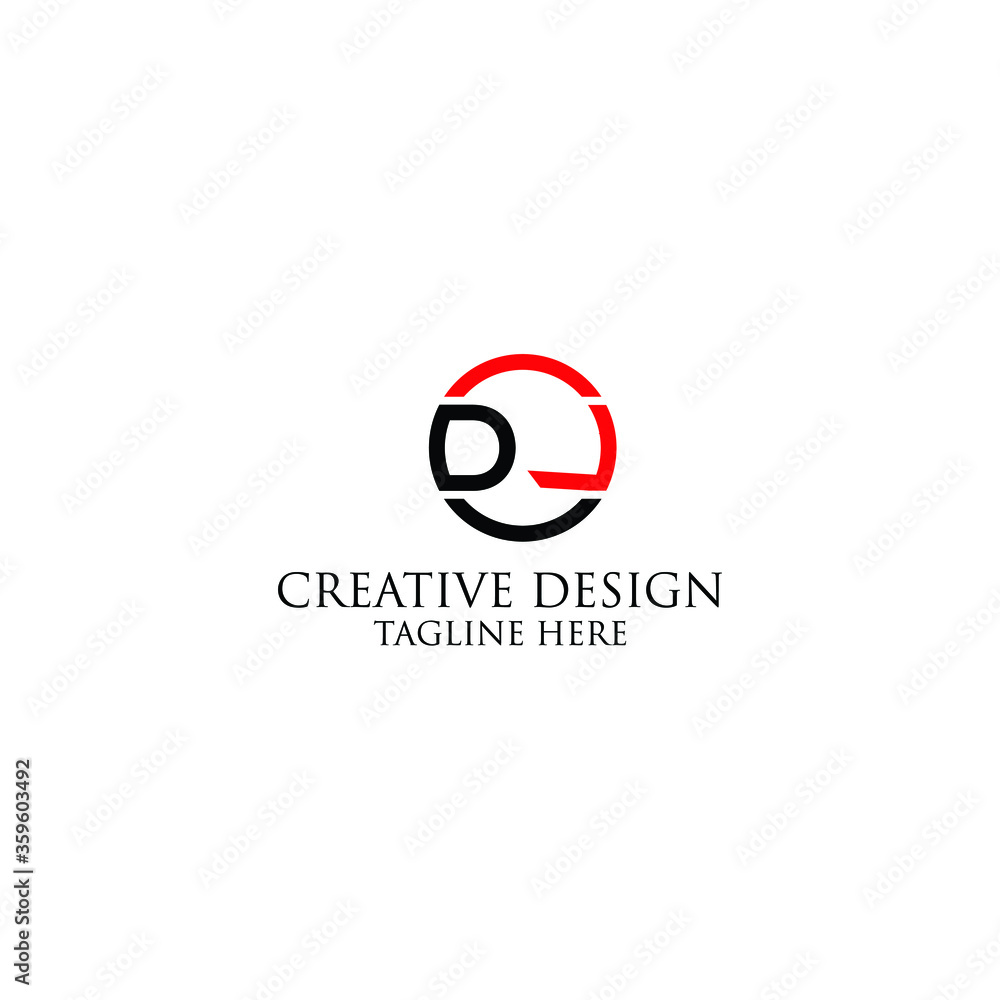 DL/LD round shape, letter Logo Design Template Vector DL/LD round shape, letter Logo Design Template Vector