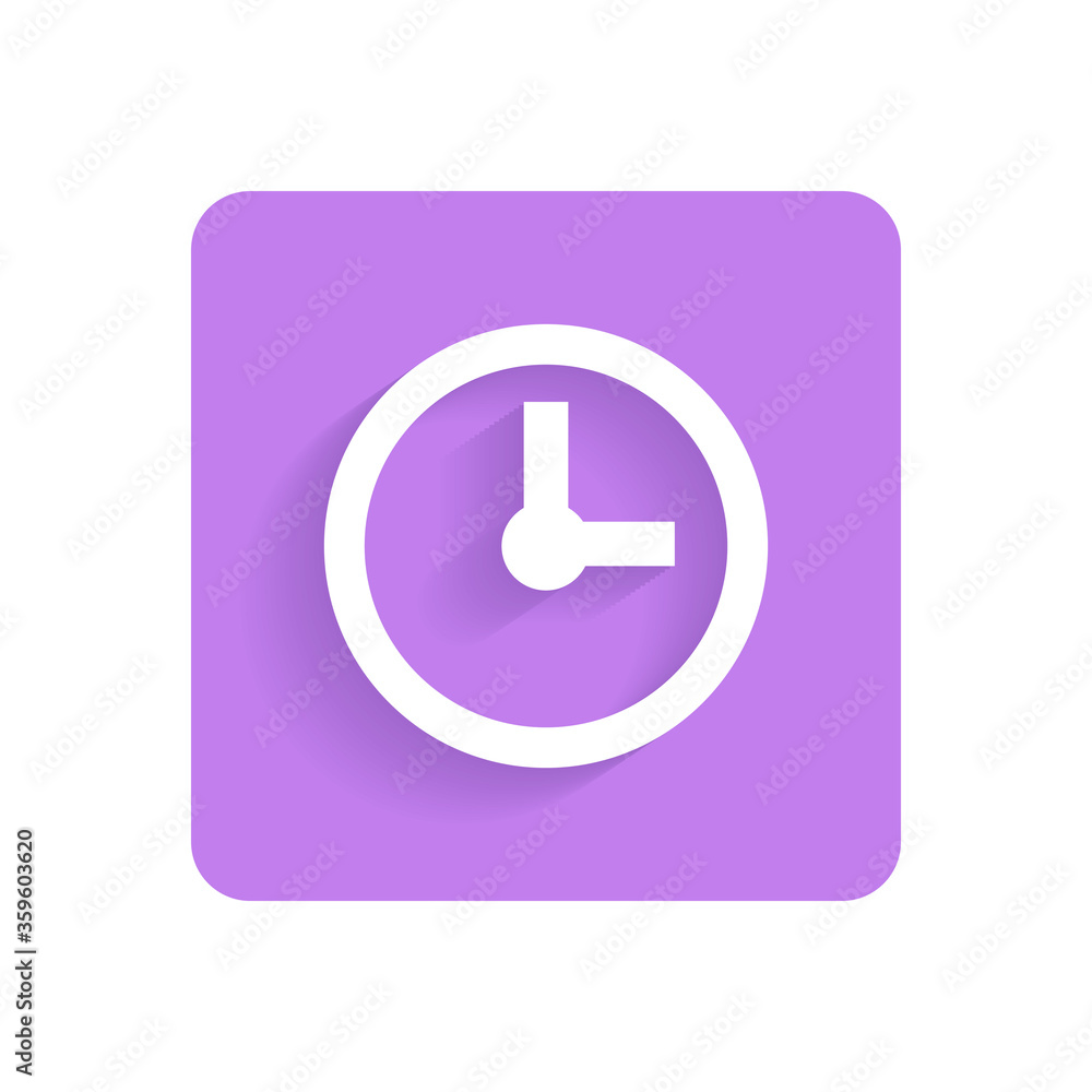 Clock, time. Flat icon, object isolated on white background. Illustration for design. Clock, time. Flat icon, object isolated on white background. Illustration for design.