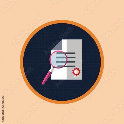 Certificate and magnifier