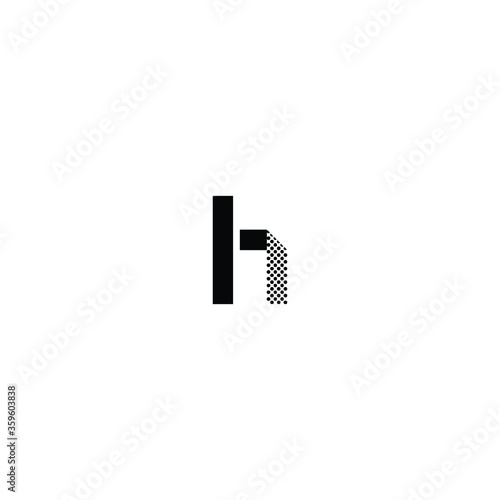 Letter H DOT Logo. A Letter Design Vector
