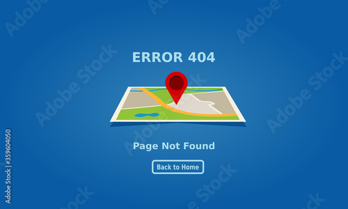 Summer error page with map and pinned location