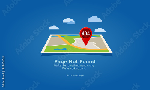 Summer error page with map and pinned location