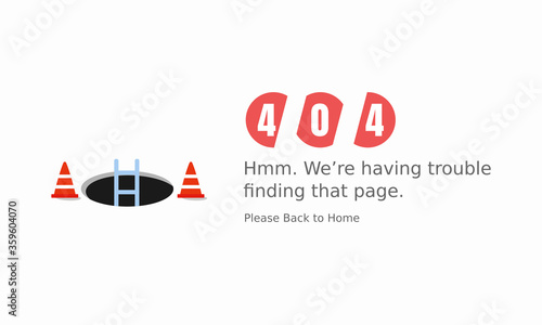 error 404 page not found. trouble internet connection.search problem page concept