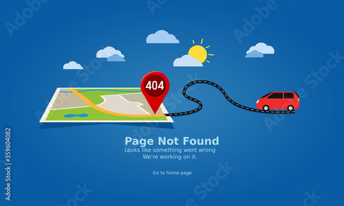 Summer error page with map and pinned location