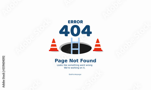 error 404 page not found. trouble internet connection.search problem page concept