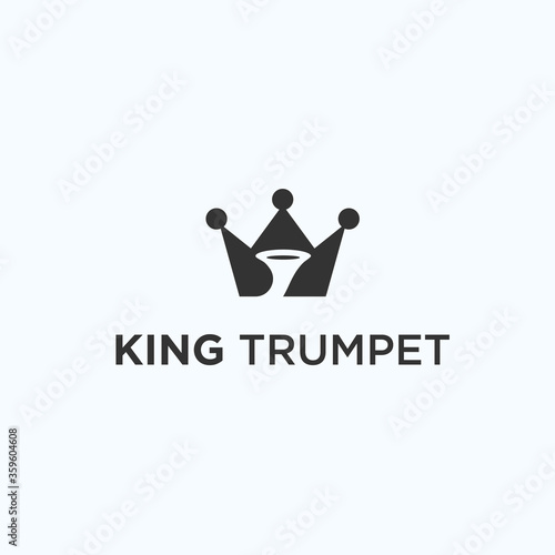 king trumpet logo. trumpet icon