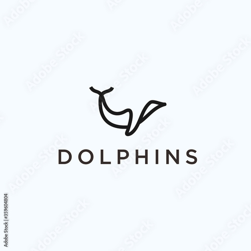 dolphin logo / dolphin icon