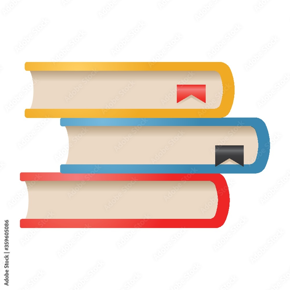 A stack of books illustration. A stack of books illustration.