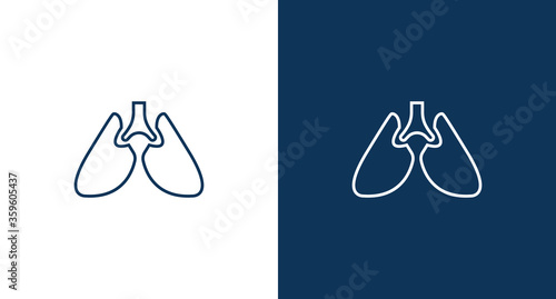 Human lung icon illustration isolated vector sign symbol